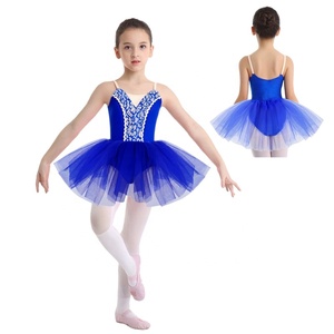 Costume da Balletto per Ragazze 6-16 Anni, Abito <span class=keywords><strong>Tutu</strong></span> in Pizzo per Esibizioni, Abbigliamento da <span class=keywords><strong>Danza</strong></span> Contemporanea per Lezioni e Spettacoli - Product Image 2