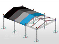 Al Aire Libre portátil personalizado para el sistema de armazón de escenario Diseño de techo de paso de aluminio para pantallas al aire libre