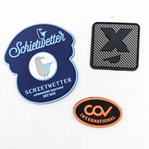 Badge personnalisé en PVC 3D à coudre, motif cercle, accessoire d'engrenage en relief - Product Image 6