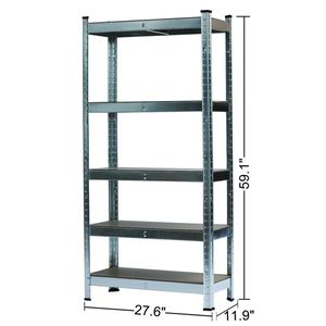 Scaffalatura Metallica Zincata a 5 Ripiani per Garage e Necessità di Stoccaggio nel Regno Unito - Product Image 4