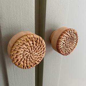 Tiradores de Puerta Estilo Vintage, Perilla de Puerta de Ratán, Tirador de Muebles, Tiradores para Gabinetes de Cocina - Product Image 6