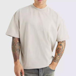 T-shirt streetwear pour homme, coton surdimensionné, mode urbaine, coupe ample, logo imprimé personnalisé, fournisseur de haute qualité - Product Image 1