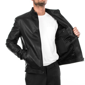 2026 Best Selling Coated Stand Collar Men's Genuine <b>Leather</b> Hooded <b>Jacket</b> Regular Sleeves Autumn High Quality Vintage Style - Product Image 4