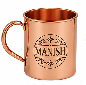 Taza de Cobre Puro Personalizada con Grabado de Nombre |   Taza para Beber Hecha a Mano de Cobre |   Taza de Regalo Premium - Product Image 4