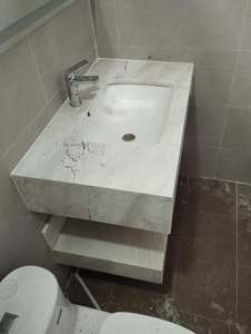 Marbre gris clair poli de luxe, écologique, durable, moderne, pour cuisine, salle à manger, escalier, comptoir, mur de salle de bain - Product Image 6