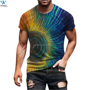 100% T-Shirt court personnalisé pour hommes Anti-boulochage respirant graphique Stretch grande taille strass impression numérique en vrac grande taille - Product Image 6