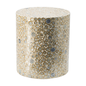 Decorative Shell Inlay Mother of Pearl <b>Stool</b> for <b>Bedroom</b> and Lounge Areas - Product Image 1