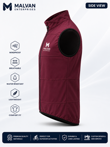 Premium Quality <b>Men's</b> Winter <b>Cycling</b> Vest Windproof Waterproof Fleece Bike Bicycle Clothing Sleeveless <b>Jacket</b> - Product Image 2