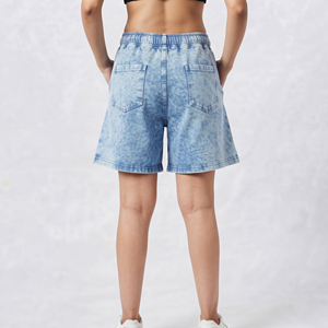 Shorts de Felpa con Efecto Ácido para Mujer, Shorts Deportivos de Algodón de Alta Calidad, Ropa Urbana para Mujer, Shorts para Uso Diario y Fitness - Product Image 2