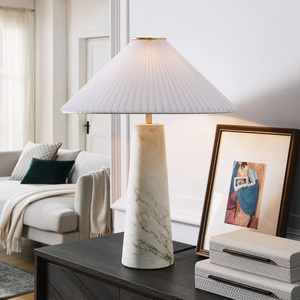 Modern <b>Marble</b> Accent Lamp Featuring Sophisticated Cone Silhouette Warm Ambient Glow And Premium Interior Styling - Product Image 5
