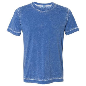 Camiseta de algodón ligero para hombre, estilo ringer, con lavado ácido, transpirable, manga raglán, cuello con cierre, camiseta básica con lavado ácido. - Product Image 1