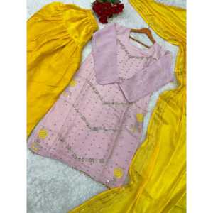 Beau Moti Work Party Wear Top pour femmes Dhoti Dupatta Set - Product Image 6