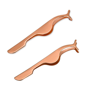 Pince à cils en cuivre, pointe précise, outil de beauté en métal lisse pour extension de cils, mise en forme des sourcils et soin des sourcils - Product Image 6