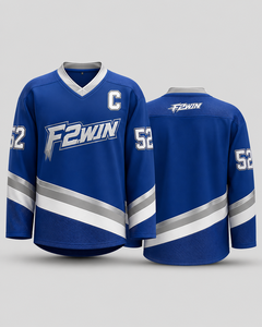 เสื้อฮอกกี้น้ำแข็งผู้ชาย F2WIN คอวี แขนยาว ระบายอากาศได้ดี ผลิตจากผ้าโพลีเอสเตอร์ ซับเหงื่อ แห้งไว ทรงปกติ ราคาประหยัด - Product Image 4