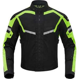 Men's Motorcycle Riding <b>Jacket</b> Hi Vis Green Black Mesh Textile Armor <b>Jacket</b> Reflective <b>Racing</b> <b>Jacket</b> With Protective Pads - Product Image 1