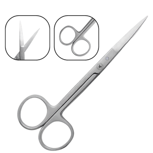 DERMISPRO INSTRUMENTS Ciseaux à iris 4,5 pouces droits, tranchants, en acier inoxydable, instrument dentaire orthodontique manuel, finition satinée/polie - Product Image 1
