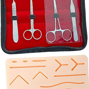 Kit de suture en acier inoxydable avec coussin d'entraînement pour la formation des étudiants, ensemble d'instruments chirurgicaux - Product Image 4