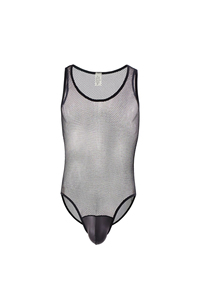 Mens Mesh Compression <b>Bodysuit</b> Sleeveless Fitted Breathable Spandex Nylon Performance Sports Stretch Compression Vest Sports - Product Image 3