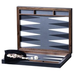 Moderno Juego de Backgammon de Piel Sintética Azul Marino - Juego de Mesa Artesanal de Alta Gama - Elegante Decoración para el Hogar y Juego de Entretenimiento - Product Image 4