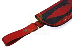 Étui à couteau en cuir véritable fait main, sur mesure, pour lame fixe, en cuir de vachette, avec passant de ceinture, pour la chasse, le camping, EDC, étui à couteau, fournisseur OEM - Product Image 3