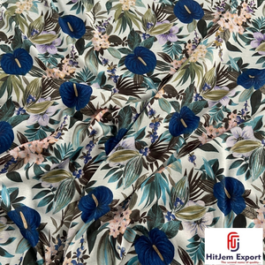 Fabricant de tissus imprimés numériquement en polyester doux personnalisés pour robes, vêtements et produits textiles de maison - Product Image 5