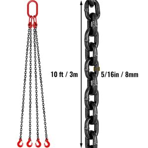 Eslinga de elevación para motor de 10 pies y 5/16 pulgadas G80, capacidad de 11000 lb/5 toneladas - Product Image 5