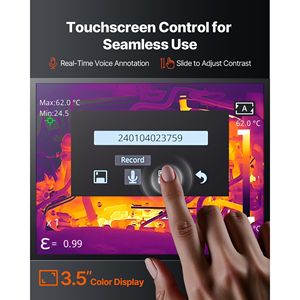 Telecamera Termica Portatile 2MP con Immagini Visuali 256 X 192 IR, Frequenza di Aggiornamento 25HZ per Rilevamento Termico ad Alta Risoluzione - Product Image 5
