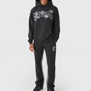 Survêtement Homme Tendance Haut de Gamme Entièrement Personnalisable OEM avec Strass, Design Solide 2-en-1, Respirant, 100% Polyester, Décontracté Hiver, Prix Abordable - Product Image 1