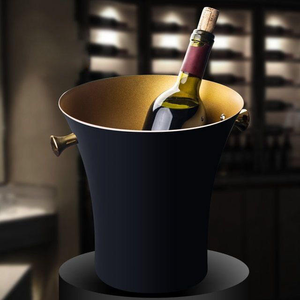 Seau à glace en acier inoxydable pour champagne, vin et bière, seaux à glace métalliques, bacs à boissons – Offre Spéciale - Product Image 2