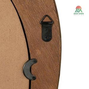 กระจกติดผนังกรอบไม้ไผ่และหวายทรงวงรี สีธรรมชาติ - Product Image 2