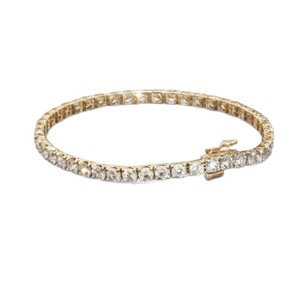 Elegant Round Brilliant Lab Grown Diamond Bracelet 10K 14K 18K <b>Solid</b> <b>Gold</b> Tennis Style Bracelet IGI Certified Fine Jewelry - Product Image 1