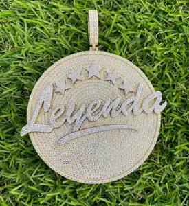 Colgante de Plata 925 con 5 Moissanitas Reales Talladas, Personalizable, con Incrustaciones de Diamantes, Colgante Circular Elegante para Fiestas - Product Image 3