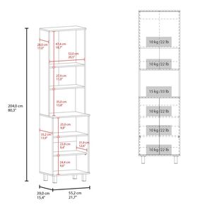 Armadietti da Cucina Bianchi con 2 Ante Pneumatiche e Vano Aperto - Product Image 6