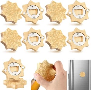 Abridor de Botellas Magnético de Madera Personalizado para Refrigerador, Ecológico, Reutilizable, Diseño Moderno, Opciones de Forma Personalizada para Cocina, Recuerdo de Fiesta - Product Image 2