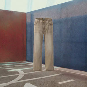 Pantalones vaqueros anchos de mezclilla desgastada personalizados de fábrica para mujer, estilo urbano informal con estampado de leopardo - Product Image 2