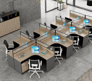 เวิร์กสเตชันแบบโมดูลาร์ Abhilasha ทนทาน โครงอะลูมิเนียม ท็อปบอร์ดลามิเนต พร้อมตัวแบ่ง ดีไซน์ตามหลักสรีรศาสตร์ ขายส่ง - Product Image 6