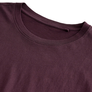T-shirt en coton uni pour homme, manches courtes, col rond, coupe classique, couleur unie, vêtement décontracté, jersey tricoté, 100% coton - Product Image 6