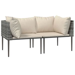 Conjunto de Sofá Esquinero de Jardín de Dos Plazas en Gris Beige - Product Image 3