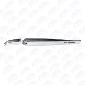 Direct Bond Bracket Holder Tweezer Ce <b>Dental</b> <b>Equipments</b> Stainless Steel Instruments Serrated Bracket Self Holder 14 Cm Curved - Product Image 4