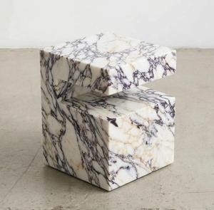 Table de chevet en marbre Calacatta naturel de luxe, moderne, écologique, carrée, en marbre massif, décoration de salon, hôtel, Agra Heritage - Product Image 1
