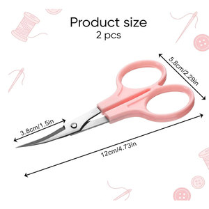 2 ciseaux à broder courbés professionnels en acier inoxydable, coupe-fils de précision pour travaux d'aiguille, quilting et artisanat DIY - Product Image 2