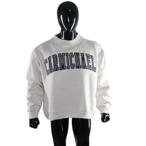 CARMICHAEL USA Men's Women <b>Mock</b> <b>Neck</b> Crew <b>Neck</b> Sweatshirt Regular Fit Cotton Pullover Casual Autumn Wear Letter Print Front - Product Image 5