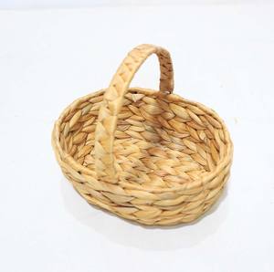 Cesta de Regalo Rústica Tejida con Jacinto de Agua Natural, con Asa, Ecológica, Ligera, para Decoración del Hogar y Picnic - Product Image 6