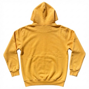 Sudadera con Capucha de Felpa de Algodón Amarillo Liso de 330g, Estilo Urbano, Personalizable, Unisex, Vintage, Lavado Ácido, Corte Regular - Product Image 2