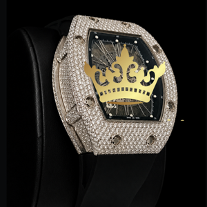 Luxury Classic Square Quartz Stainless Steel Simple Iced Watch for Men VVS Moissanite Diamond Smart Black Dial Custom Hip Hop - Product Image 3