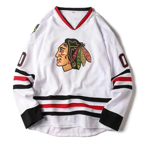 Jersey de Hockey sobre Hielo de Malla 100% Poliéster, Anti-UV 2026, Color Personalizado, Transpirable, Ecológico, Antibacterial, de Secado Rápido, con Impresión de Equipo - Product Image 1