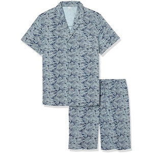 Ensemble chemise et short décontracté d'été pour homme, imprimé hawaïen, respirant, manches courtes, deux pièces, en coton, vente en gros - Product Image 1