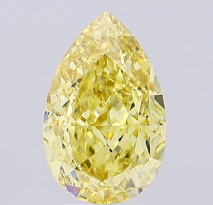 Diamante Cultivado en Laboratorio con Certificación IGI, 4.65 CT, Corte Pera Modificado, Color Amarillo Intenso Fantasía, Claridad VS1, CVD LG 642429218, ROYAL GEMS - Product Image 1