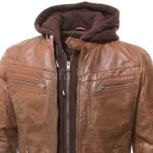 Veste bomber pour homme tendance, nouvelle collection, avec grandes poches, très populaire, de haute qualité, veste en cuir de luxe sur mesure pour homme - Product Image 3