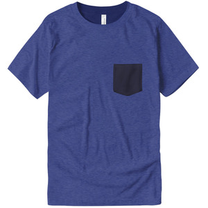 Wholesale Bulk Front Pocket T <b>Shirts</b> Bella Canvas Style 100% Airlume Cotton Blank Jersey Pocket T <b>Shirts</b> Supplier - Product Image 1